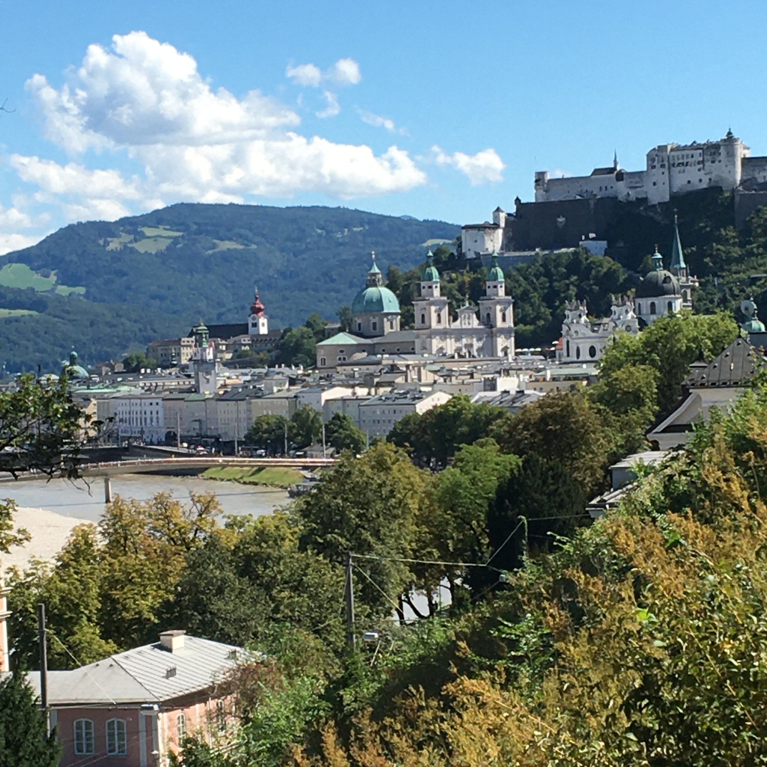 Blick von Mülln in die Salzburger Innenstadt.